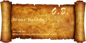 Orosz Dalida névjegykártya